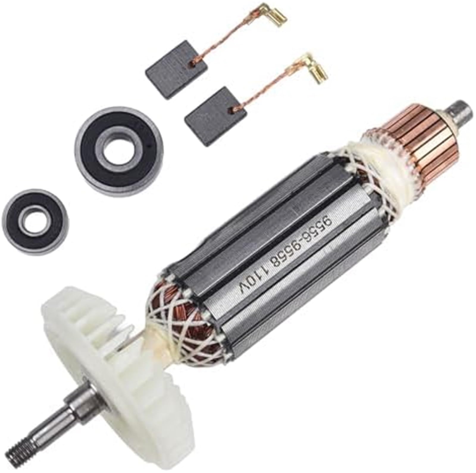 MEXWLOP Professionelle Qualität, for Rotor, for Winkelschleifer. Kompatibel mit verschiedenen Modellen, einschließlich Kohlebürsten (110 V). Rotor eines Elektromotors(Black 110V) von MEXWLOP