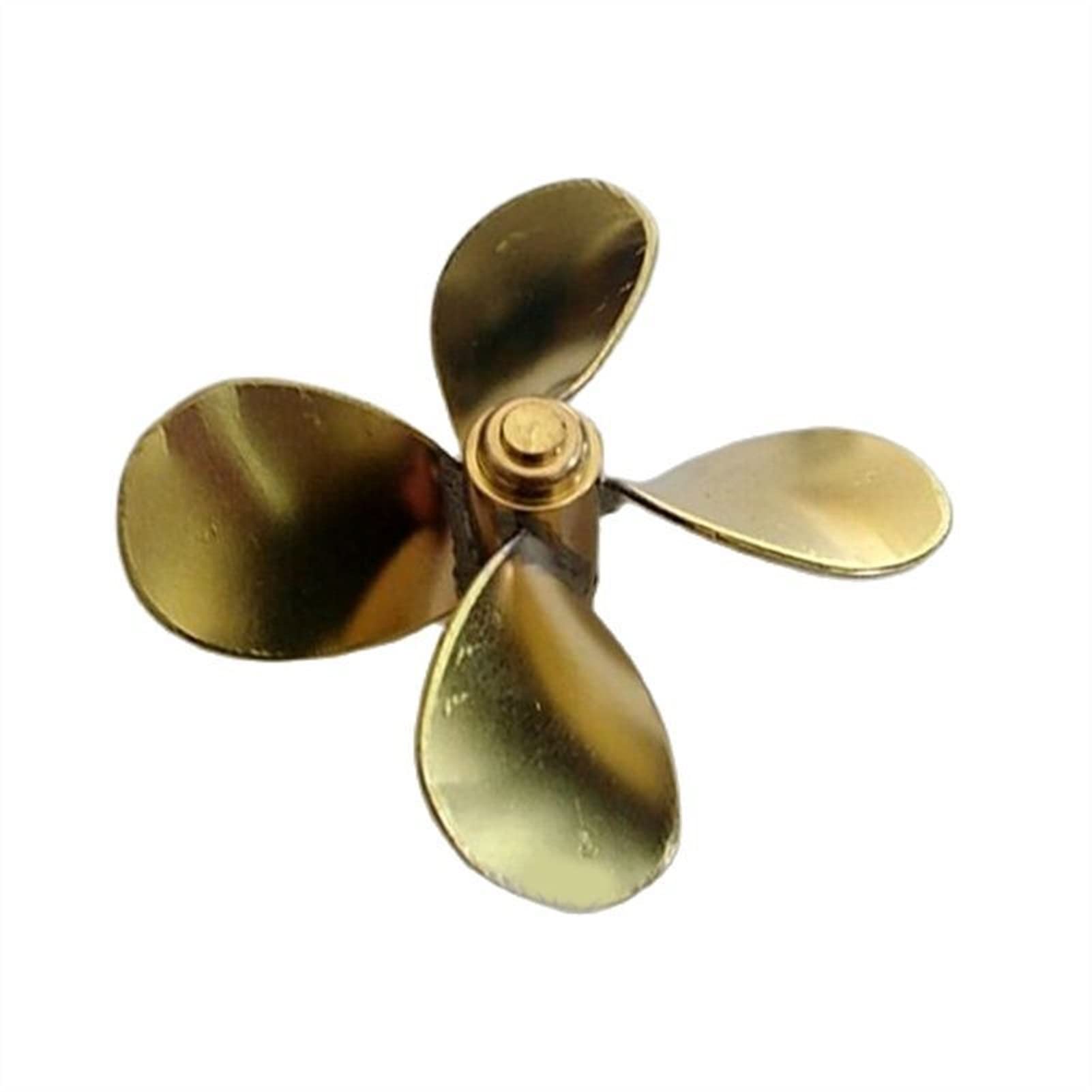 MEXWLOP RC Marine Messing Propeller Durchmesser 50mm 4 Klingen Paddel Positive/Reverse M4 Welle Propeller Requisiten, for RC Simulation Boot Teile Präzisionspropeller aus Metall(1pair) von MEXWLOP