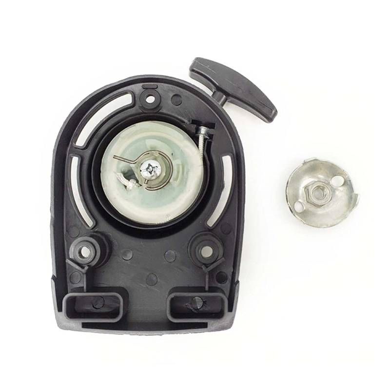 MEXWLOP Rückstoß Rücklauf Pull Starter Benzinmotor Rasenmäher Rasentrimmer Draht Stahl Starter mit Riemenscheibe for GX35 140 Rückholfeder-Seilzugstarter von MEXWLOP