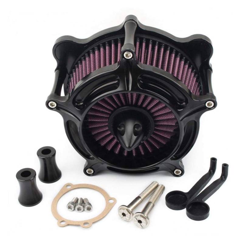 MEXWLOP Schwarze Luftfilter-Ansaugspike-Luftfilter-Kits for Harley, Touring Road King Street Electra Glide 2008-16 Softail Dyna FXDLS 2017 Lufteinlassfilter für Motorräder von MEXWLOP