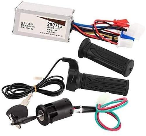 MEXWLOP Scooter-Controller-Set, DC 24 V 250 W Motordrehzahlregler mit Gasdrehgriff, for Elektrofahrräder Steuerung für Elektroroller von MEXWLOP