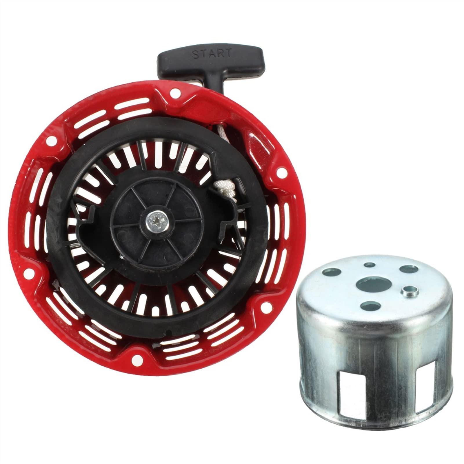 MEXWLOP Seilzugstarter for Rückstoßstarter-Becherbaugruppe Rot GX120 GX160 GX200 Motor 28400-ZE1-003ZF 28400-ZH8-013YA Rückholfeder-Seilzugstarter von MEXWLOP