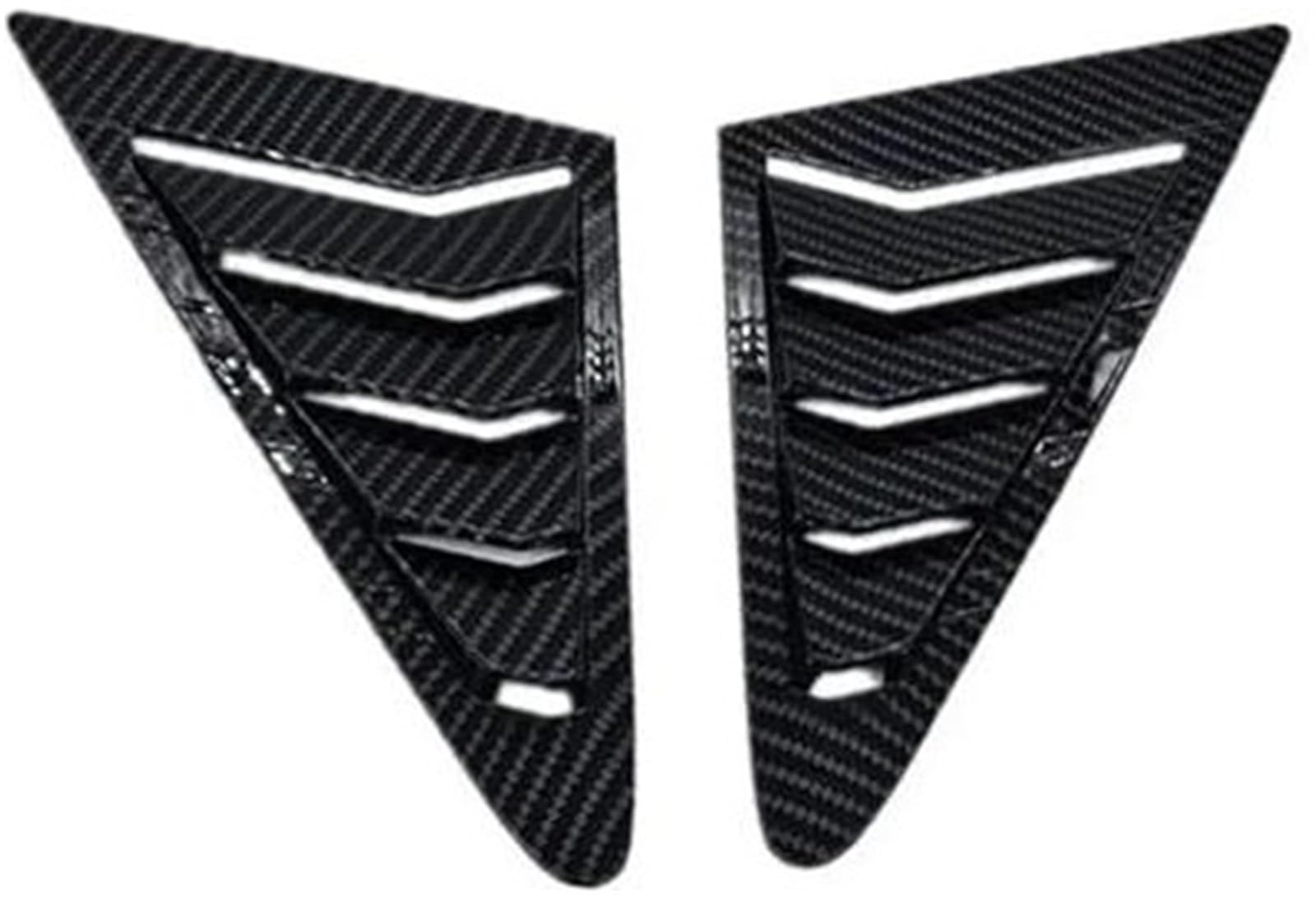 MEXWLOP Seitenfensterladen-Zieraufkleber, for NISSAN, Tiida Schrägheck 2005–2010, Auto-Frontfenster, Lamellen, Dreieck, Jalousien, Abdeckung, Lüftungsschlitze, Carbon Blenden für Fensterläden und Jalo von MEXWLOP