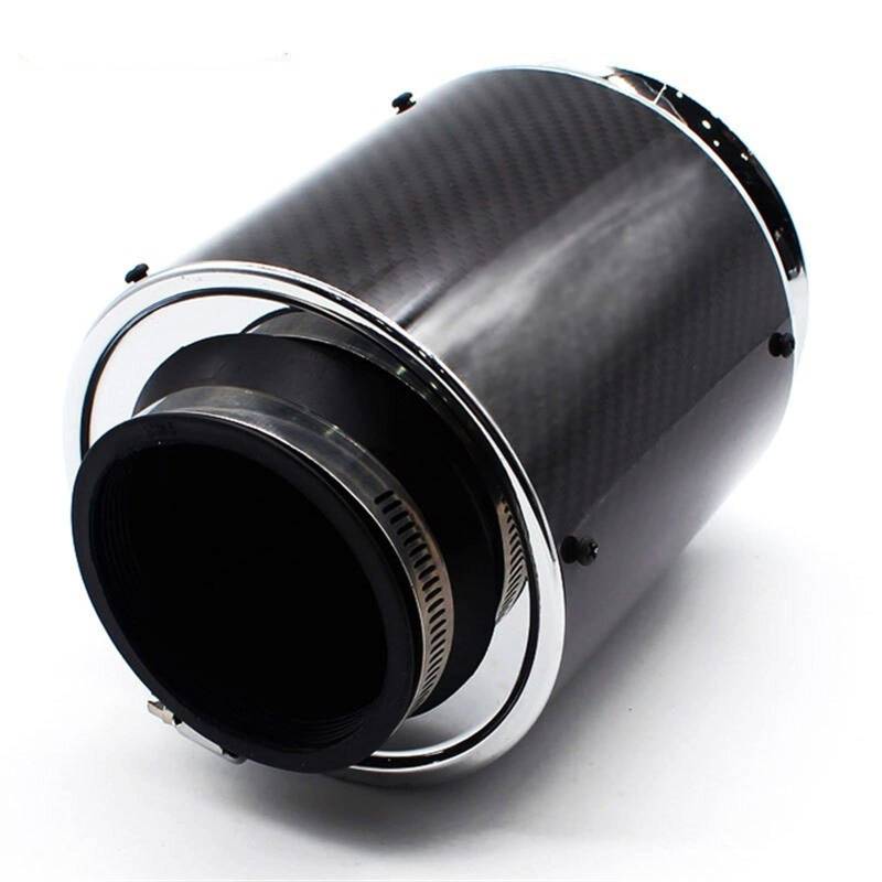 MEXWLOP Universal 3 Zoll Carbonr Luftfilter Kompressor Haube Air Intake Kit High Power Sport Carbon Faser Filter Pilz Kopf Auto-Klimaanlagenfilter(180MM) von MEXWLOP