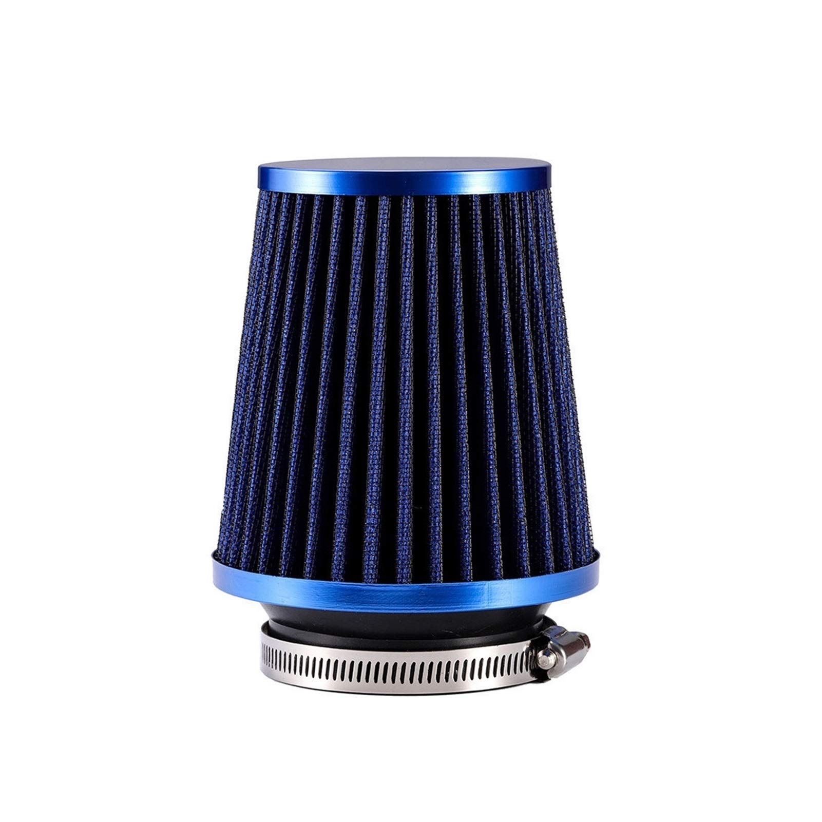 MEXWLOP Universal Auto Luftfilter 3 Zoll Cold Air Intake Kompressor 76mm Ansaugschlauch Kit Auto-Klimaanlagenfilter(Blue) von MEXWLOP