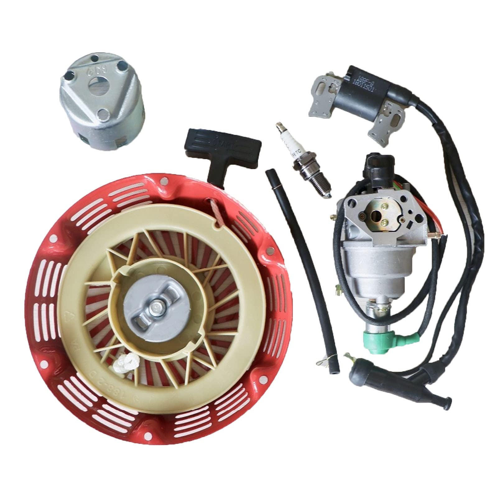 MEXWLOP Zündspule Zündkerze Vergaser Carb Recoil Starter Reparatur Teile for GX390 188 Motor Generator Rückholfeder-Seilzugstarter von MEXWLOP