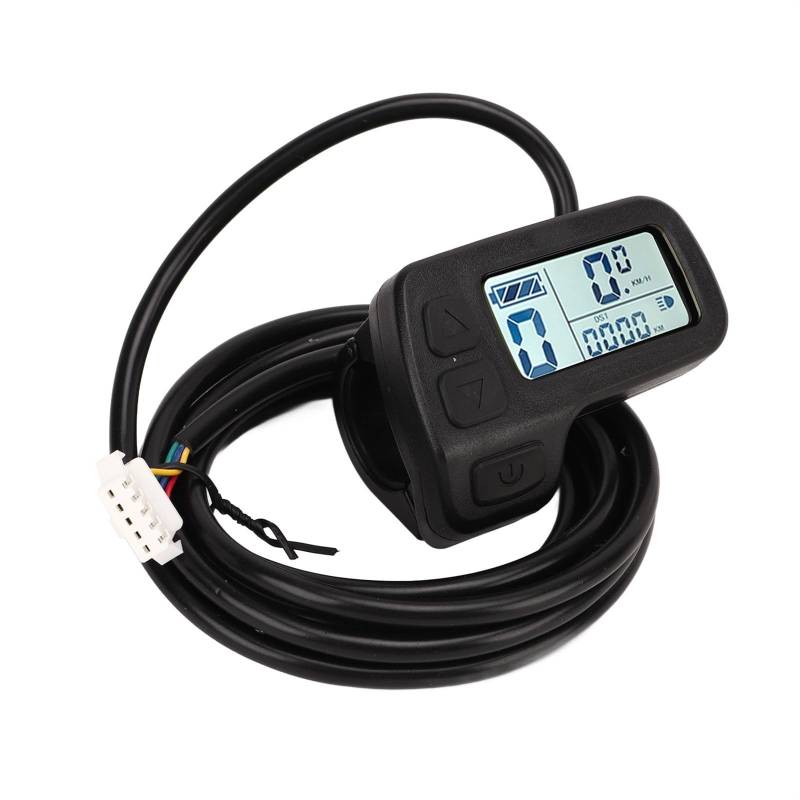 MEXWLOP for 24V 36V 48V Universal Electric LCD Display SM Connector Speed ​​Control Meter Elektrofahrrad E-Bike Teile Anzeigetafel für Elektroroller von MEXWLOP