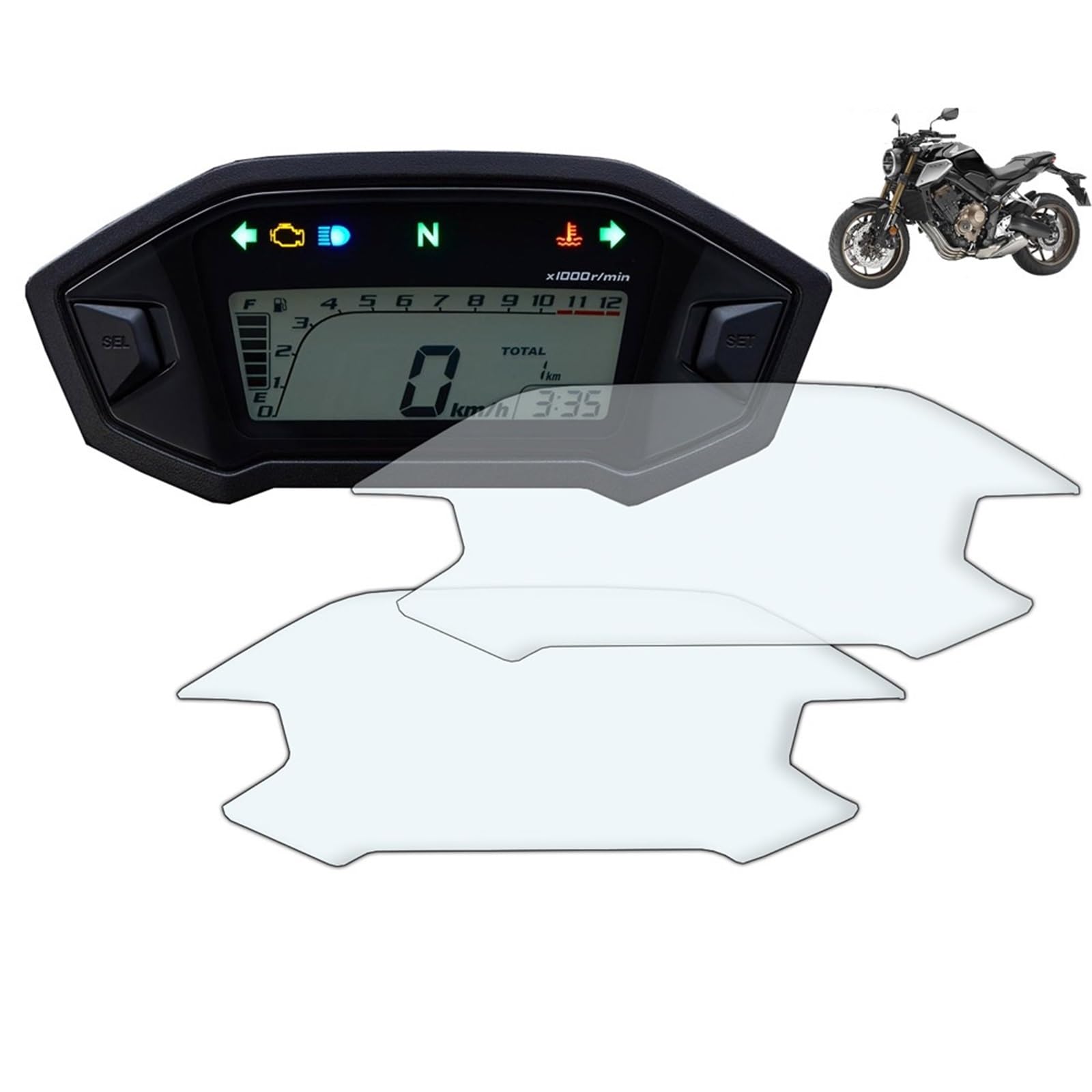 MEXWLOP for CBR500R CBR500F CBR500X CRF250L CRF250 Rally MSX 125 Grom Motorrad Cluster Kratzschutz Film Displayschutzfolie Armaturenbrett-Displayschutz von MEXWLOP