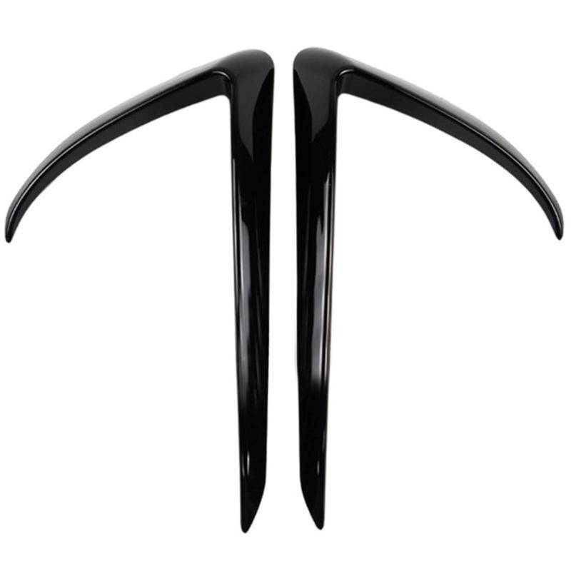 MEXWLOP for Tesla Modell X 2015 2016 2017 2018 2019 2020 Wind Nebel Licht Trim Abdeckung Augenbraue Aufkleber Rahmen Dekoration Augenlidverkleidung für Scheinwerfer(Black) von MEXWLOP