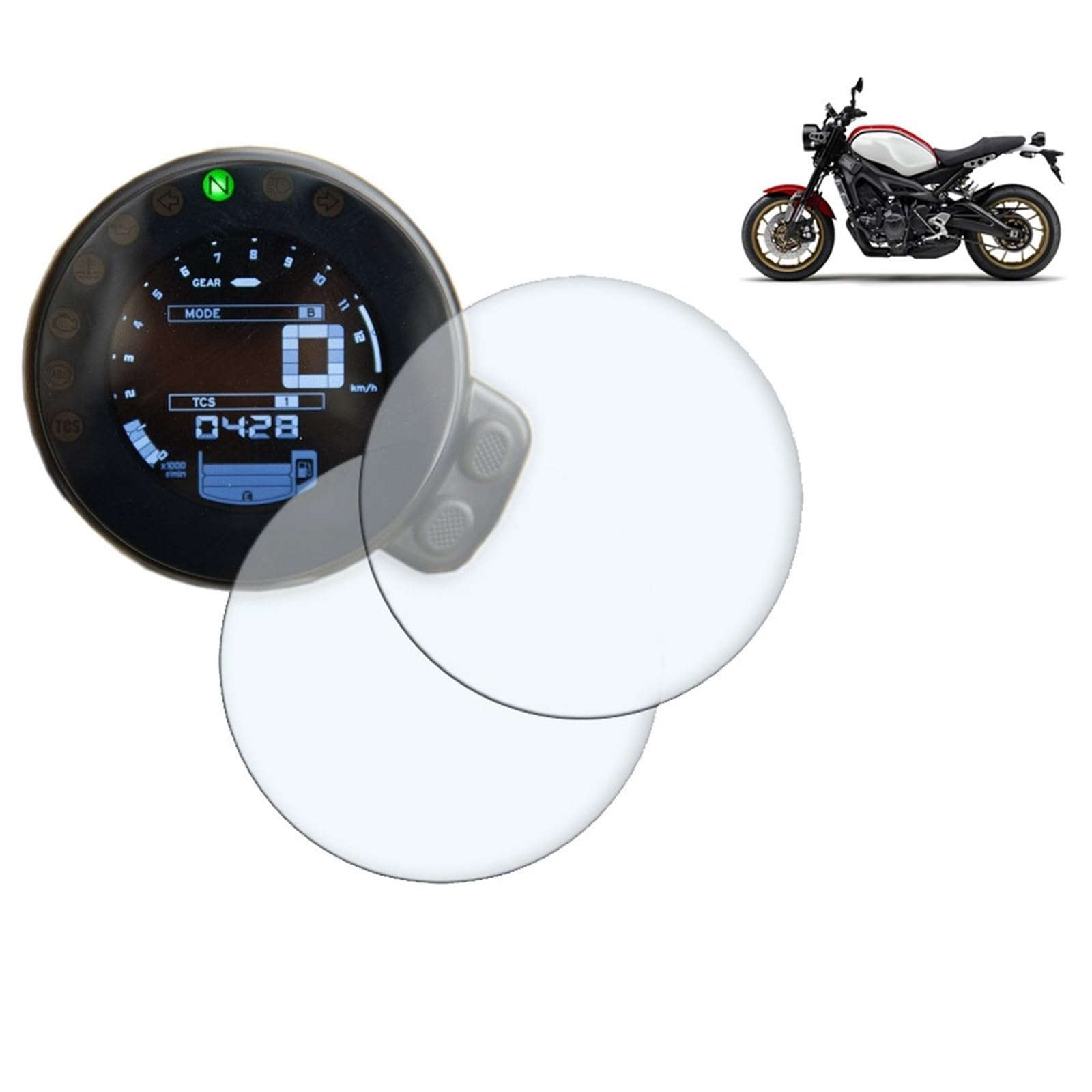 MEXWLOP for Yamaha XSR700 XSR900 XSR 700 XSR 900 2016 2017 2018 Motorrad Zubehör Cluster Scratch Schutz Film Screen Protector Motorrad-Armaturenbrett-Displayschutz von MEXWLOP