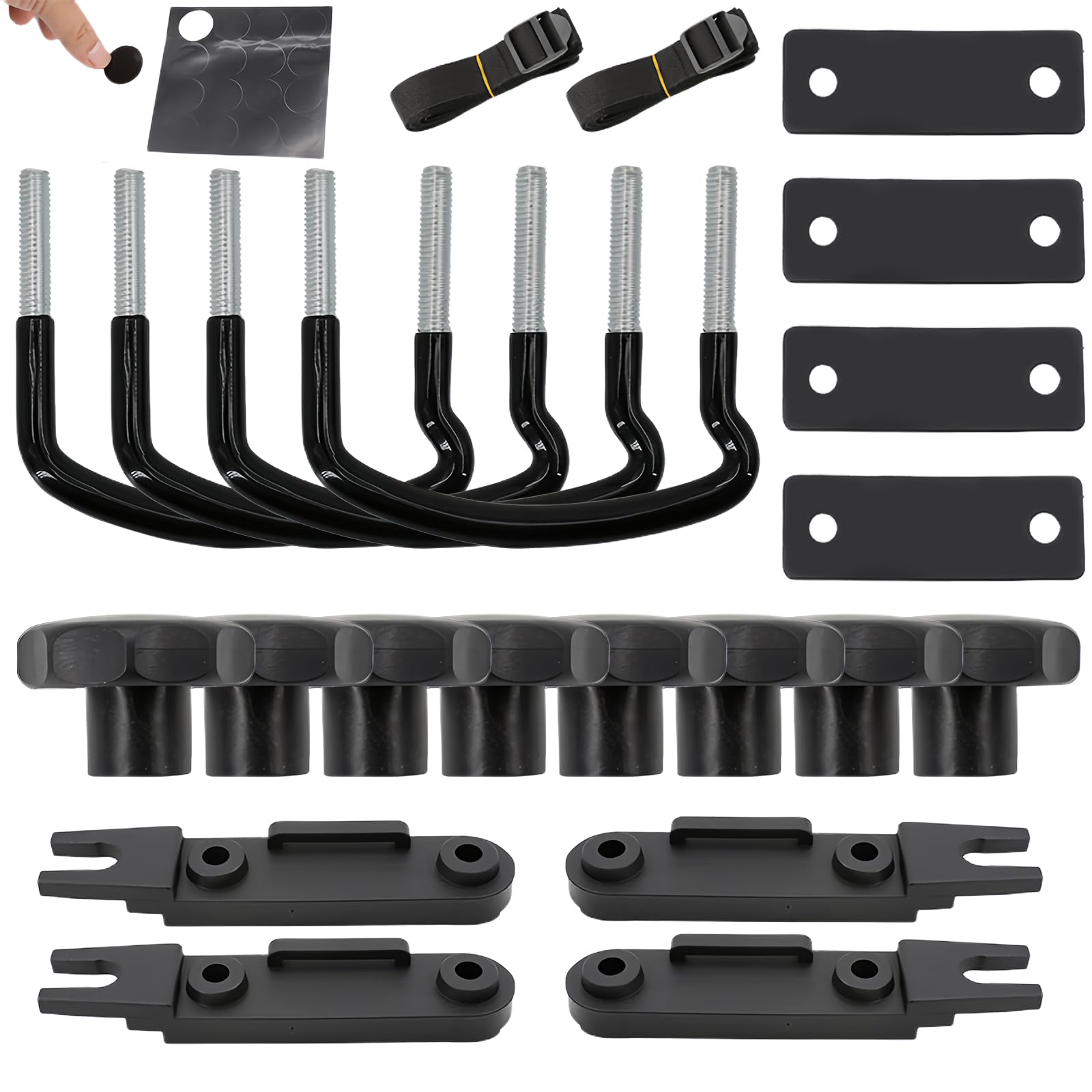 MEYAGOT 23 Stück Dachbox Befestigung U Bügel, Universal Auto Van Montage Fitting Kit, U-Förmige Sicherungsmuttern Dachboxen, 85mm Innenbreite Mit 8 Heavy Duty Kontermuttern Gepäckzubehör von MEYAGOT