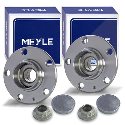 Meyle 2x Radlager mit Radnabe hinten für Audi, Seat, Skoda, VW von MEYLE