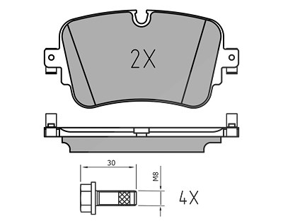 Meyle Bremsbeläge hinten (Satz) [Hersteller-Nr. 0252230717/PD] für Audi von MEYLE