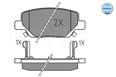 Meyle Bremsbeläge hinten (Satz) [Hersteller-Nr. 0252244918] für Fiat von MEYLE