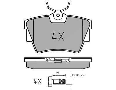 Meyle Bremsbeläge hinten (Satz) [Hersteller-Nr. 0252398017/PD] für Fiat, Nissan, Opel, Renault von MEYLE