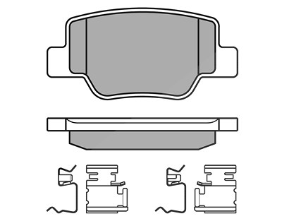 Meyle Bremsbeläge hinten (Satz) [Hersteller-Nr. 0252492616/W] für Toyota von MEYLE