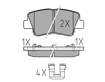 Meyle Bremsbeläge hinten (Satz) [Hersteller-Nr. 0252533715/W] für Hyundai, Kia, Ssangyong von MEYLE