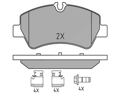 Meyle Bremsbeläge hinten (Satz) [Hersteller-Nr. 0252560418] für Ford von MEYLE