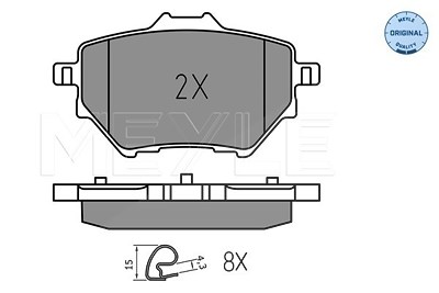 Meyle Bremsbeläge hinten (Satz) [Hersteller-Nr. 0252583917] für Citroën, Opel, Peugeot, Toyota, Vauxhall von MEYLE