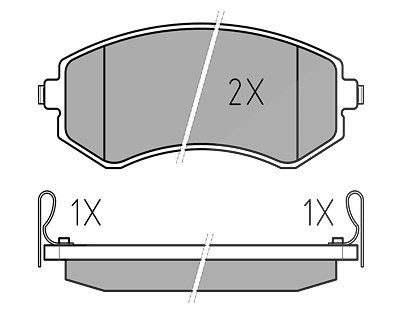 Meyle Bremsbeläge vorne/hinten (Satz) [Hersteller-Nr. 0252350216/W] für Nissan von MEYLE