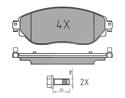 Meyle Bremsbeläge vorne (Satz) [Hersteller-Nr. 0252208718/PD] für Fiat, Nissan, Opel, Renault Korea von MEYLE