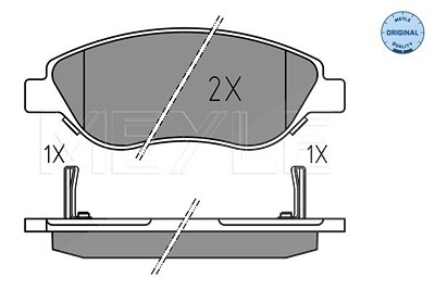 Meyle Bremsbeläge vorne (Satz) [Hersteller-Nr. 0252247619] für Fiat von MEYLE