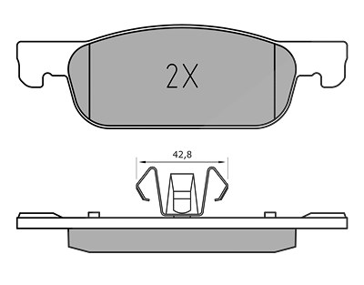 Meyle Bremsbeläge vorne (Satz) [Hersteller-Nr. 0252252517] für Dacia, Renault von MEYLE