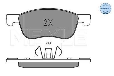 Meyle Bremsbeläge vorne (Satz) [Hersteller-Nr. 0252274816] für Ford von MEYLE