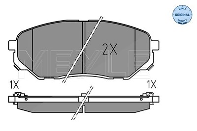 Meyle Bremsbelagsatz, Scheibenbremse [Hersteller-Nr. 0252238017] für Hyundai, Kia von MEYLE