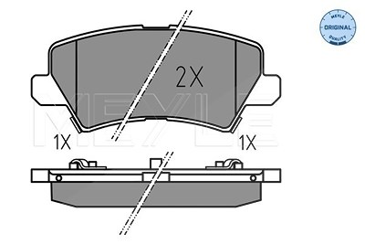 Meyle Bremsbelagsatz, Scheibenbremse [Hersteller-Nr. 0252290115] für Kia von MEYLE
