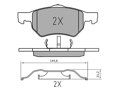 Meyle Bremsbelagsatz, Scheibenbremse [Hersteller-Nr. 0252380718] für Chrysler, Dodge von MEYLE