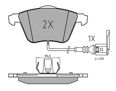 Meyle Bremsbelagsatz, Scheibenbremse [Hersteller-Nr. 0252402120/PD] für Audi, VW von MEYLE