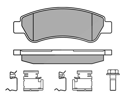 Meyle Bremsbelagsatz, Scheibenbremse [Hersteller-Nr. 0252446519] für Citroën, Fiat, Peugeot von MEYLE