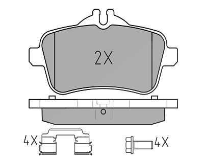 Meyle Bremsbelagsatz, Scheibenbremse [Hersteller-Nr. 0252521516] für Mercedes-Benz von MEYLE