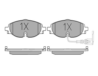 Meyle Bremsbelagsatz, Scheibenbremse [Hersteller-Nr. 0252568320/PD] für Audi, Seat, Skoda, VW von MEYLE