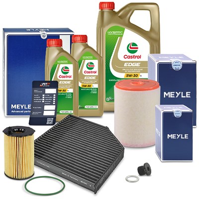 Meyle Inspektionspaket Set A + 7l 5W-30 Motoröl für Audi von MEYLE