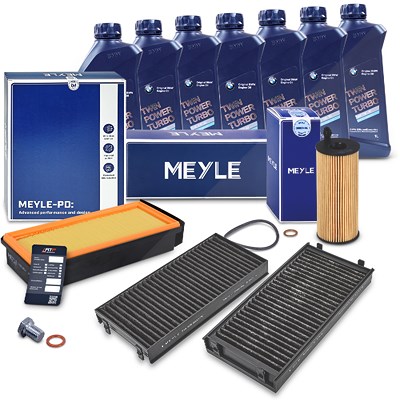 Meyle Inspektionspaket Set A + 7l 5W-30 Motoröl für BMW von MEYLE