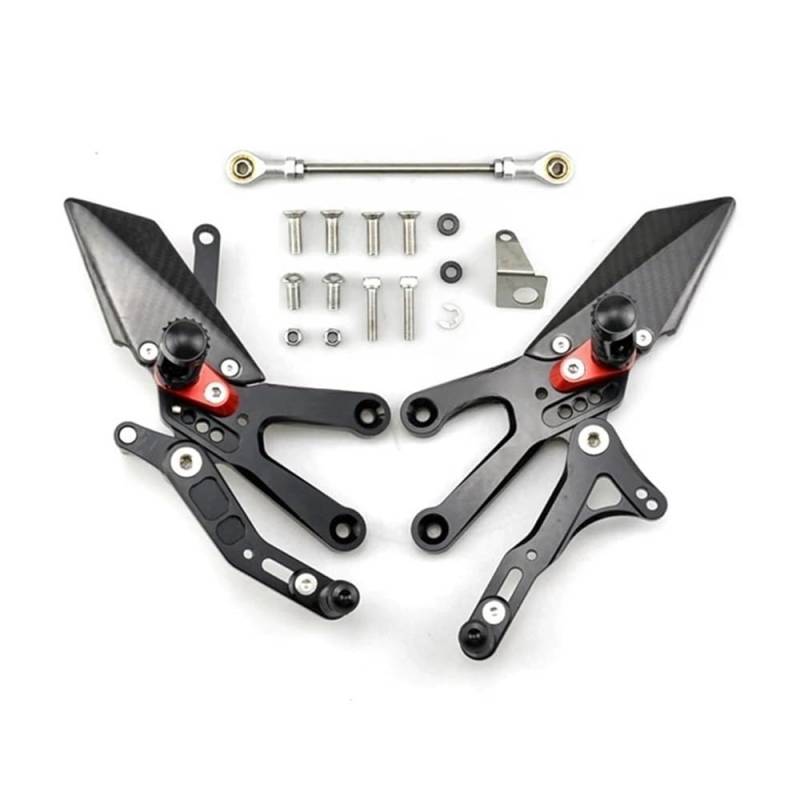 Fußstützenpedal Für Yam&aha YZF-R3 2015-2024 Hinten Sets Erhöhen Pedal Einstellbare Fußrastenanlage Motorrad Fußrasten Schalthebel Brems Kit von MEndip