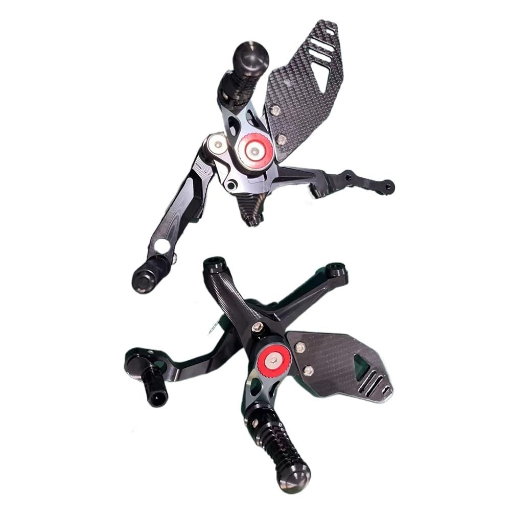 Fußstützenpedal Motorrad Einstellbare Fußrastenanlage Fuß Rest Fußstütze Hinten Set Fußrasten Pedal Für Du&Cati Für Panigale V2 V2S V2R Für Streetfighter V2 22-23 von MEndip