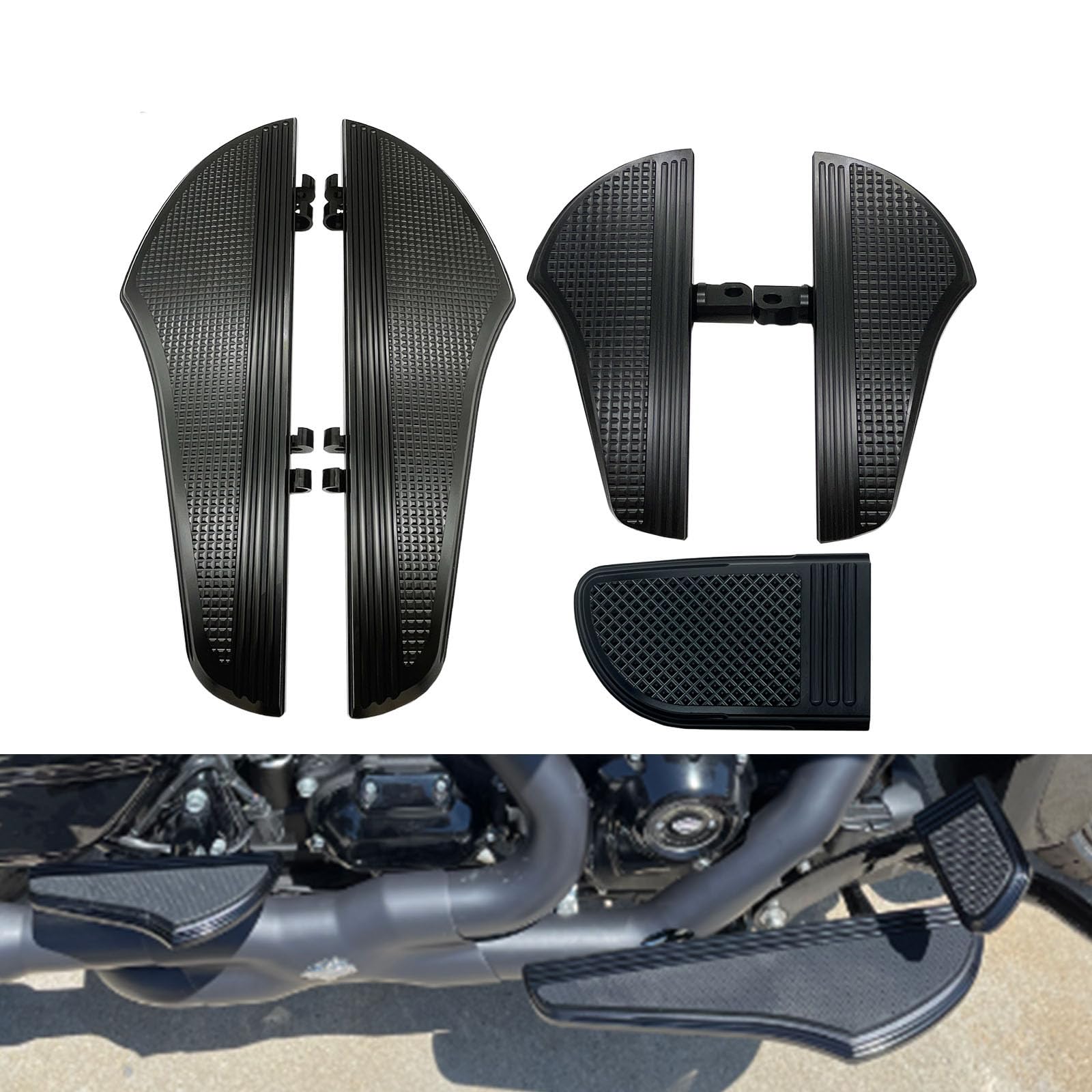 Fußstützenpedal Motorrad Fahrer Passagier Diele Bremspedal Abdeckung Für Ha&rley Für Touring Für Road King Street Glide FLHX von MEndip