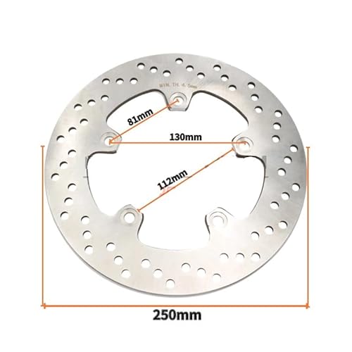 Motorrad Bremsscheibe 250mm Motorrad Hinten Bremsscheibe Für SU&ZUKI AN650 EINE 650 Burgman 2004-2018 K4 K5 K6 K7 K8 K9 ZL3 ZL4 ZL5 ZL6 ZL7 AK9 von MEndip