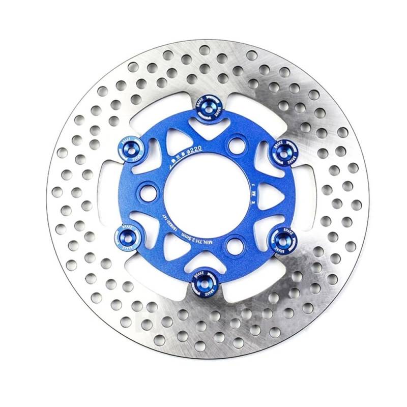 Motorrad Bremsscheibe Für 70MM Pitch 220mm Scheibenbremse Motorrad Vorne Hinten Rad Bremssattel Rotor Disks Streetbike Dirtbike Pitbike ATV Bike von MEndip