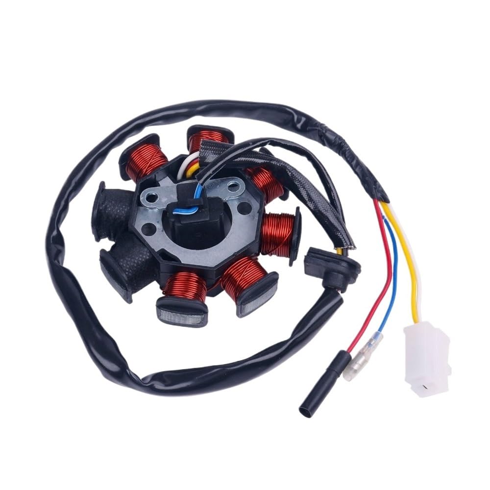 Motorrad-Generator-Statorspule Glixal Für GY6 49cc 50cc 8-Spule Magneto Generator Stator Für 139QMB 139QMA Roller Moped Motor Dual Zündung Spulen Motorrad von MEndip