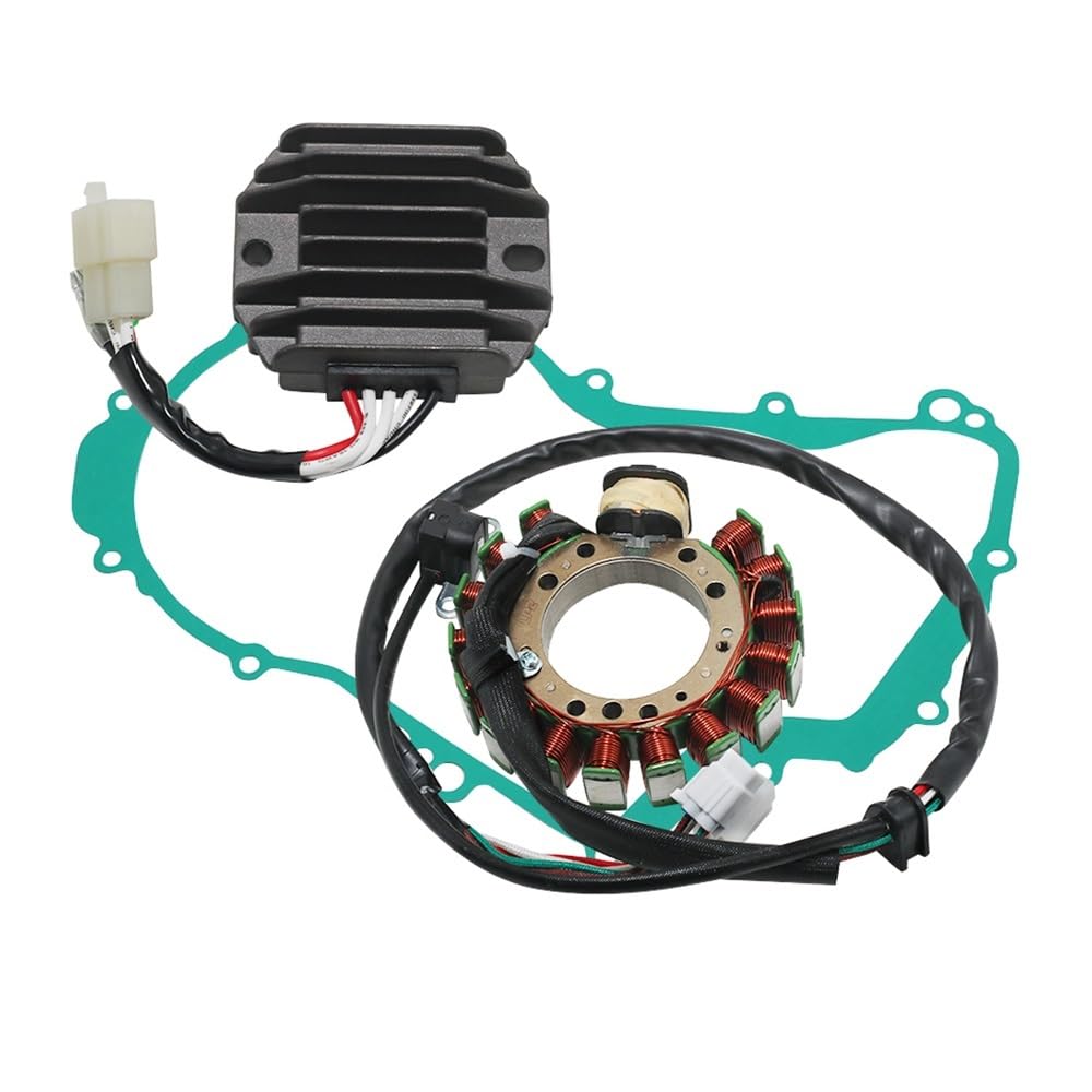 Motorrad-Generator-Statorspule Motorrad Dichtung Generator Abdeckung & Stator Spule & Regler Rectifier Set Für Yam&aha YFM350 YFM350FW Big Bear 350 4WD Teile von MEndip