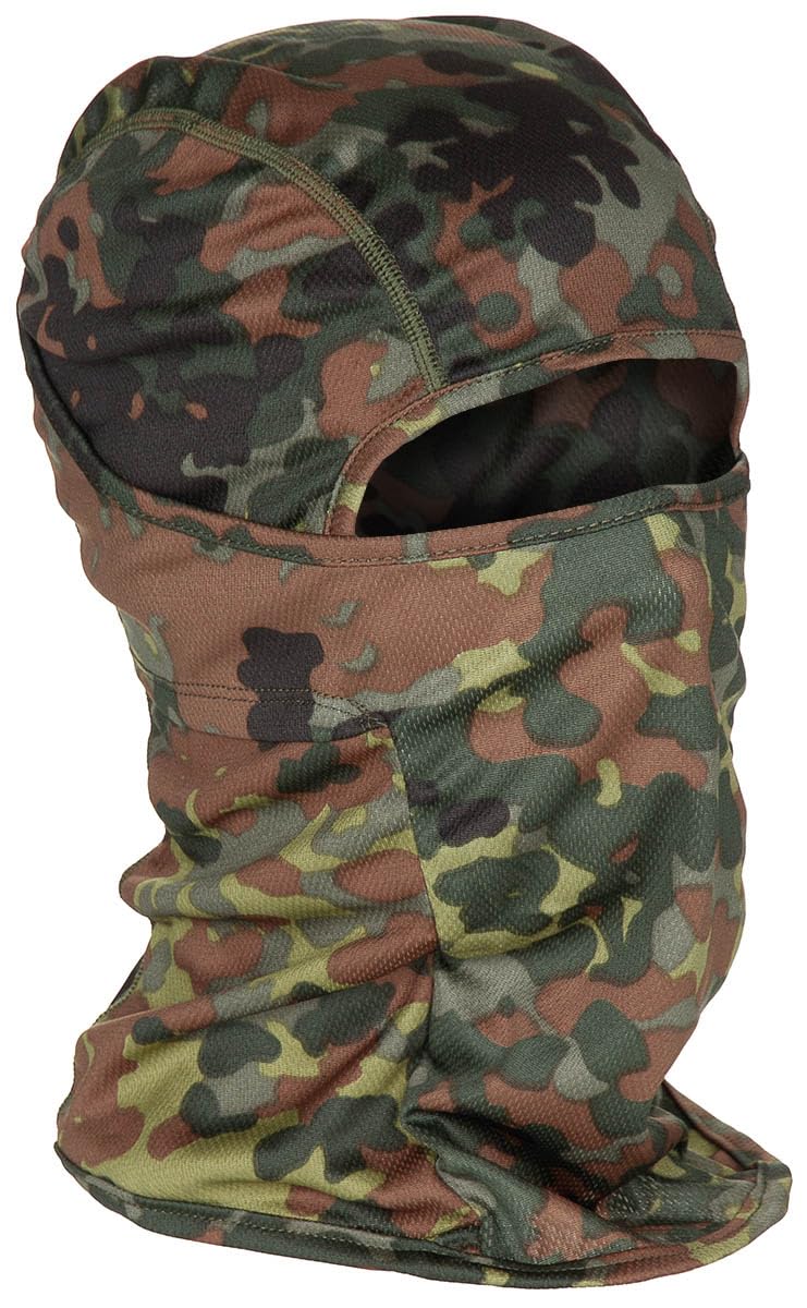 MFH Balaclava, Mission, 1-Loch, (Polyester, Flecktarn) von MFH