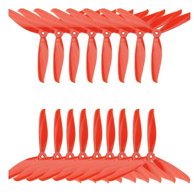 16-teiliges Set Qualität 7040 7 Zoll Propeller 8 im Uhrzeigersinn 8 gegen den Uhrzeigersinn Kompatibel mit RC Drone FPV Racing Quadcopter Kompatibles Zubehör(Red) von MFHgLKT