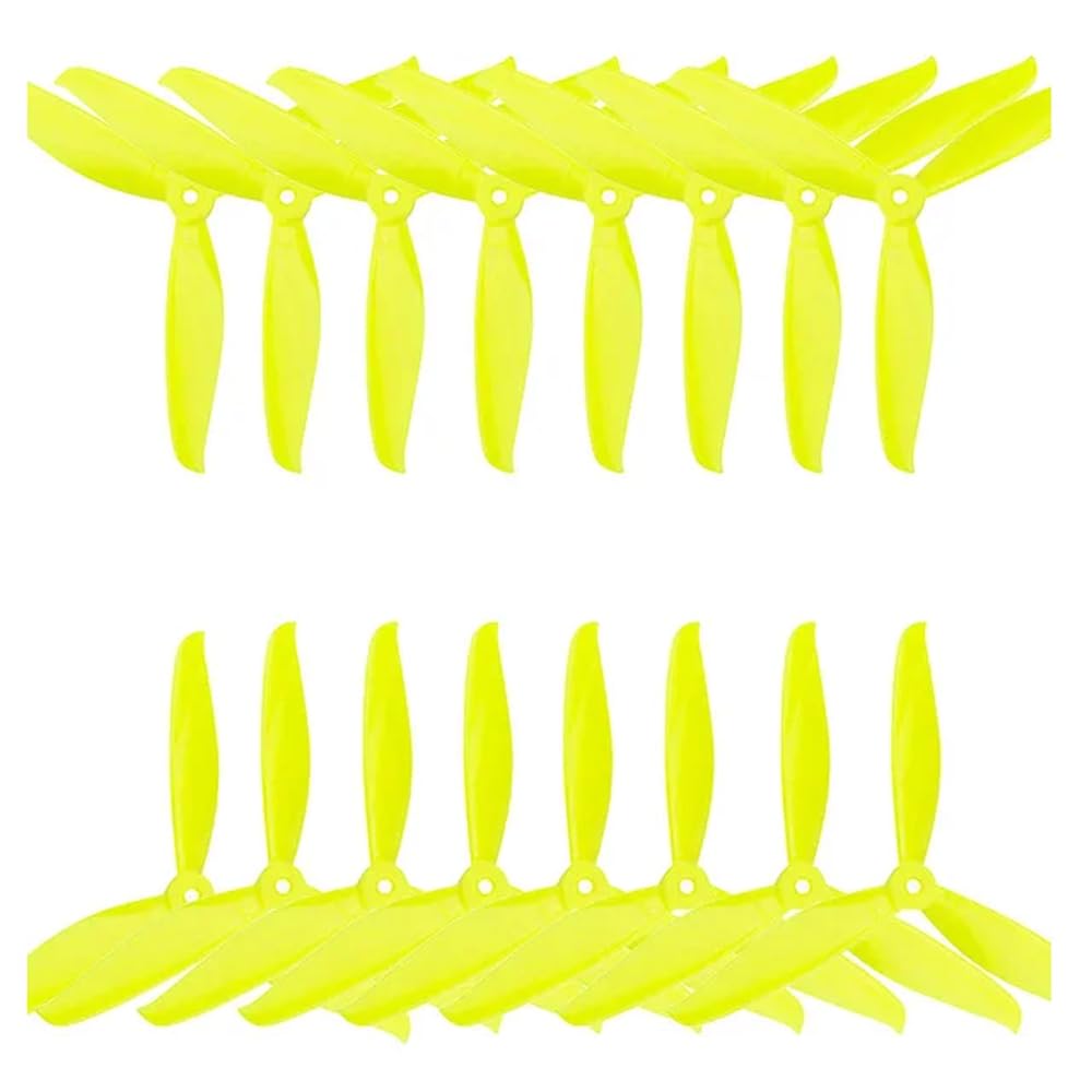 16-teiliges Set Qualität 7040 7 Zoll Propeller 8 im Uhrzeigersinn 8 gegen den Uhrzeigersinn Kompatibel mit RC Drone FPV Racing Quadcopter Kompatibles Zubehör(Yellow) von MFHgLKT