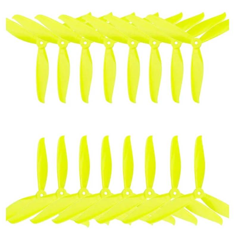 16-teiliges Set Qualität 7040 7 Zoll Propeller 8 im Uhrzeigersinn 8 gegen den Uhrzeigersinn Kompatibel mit RC Drone FPV Racing Quadcopter Kompatibles Zubehör(Yellow) von MFHgLKT