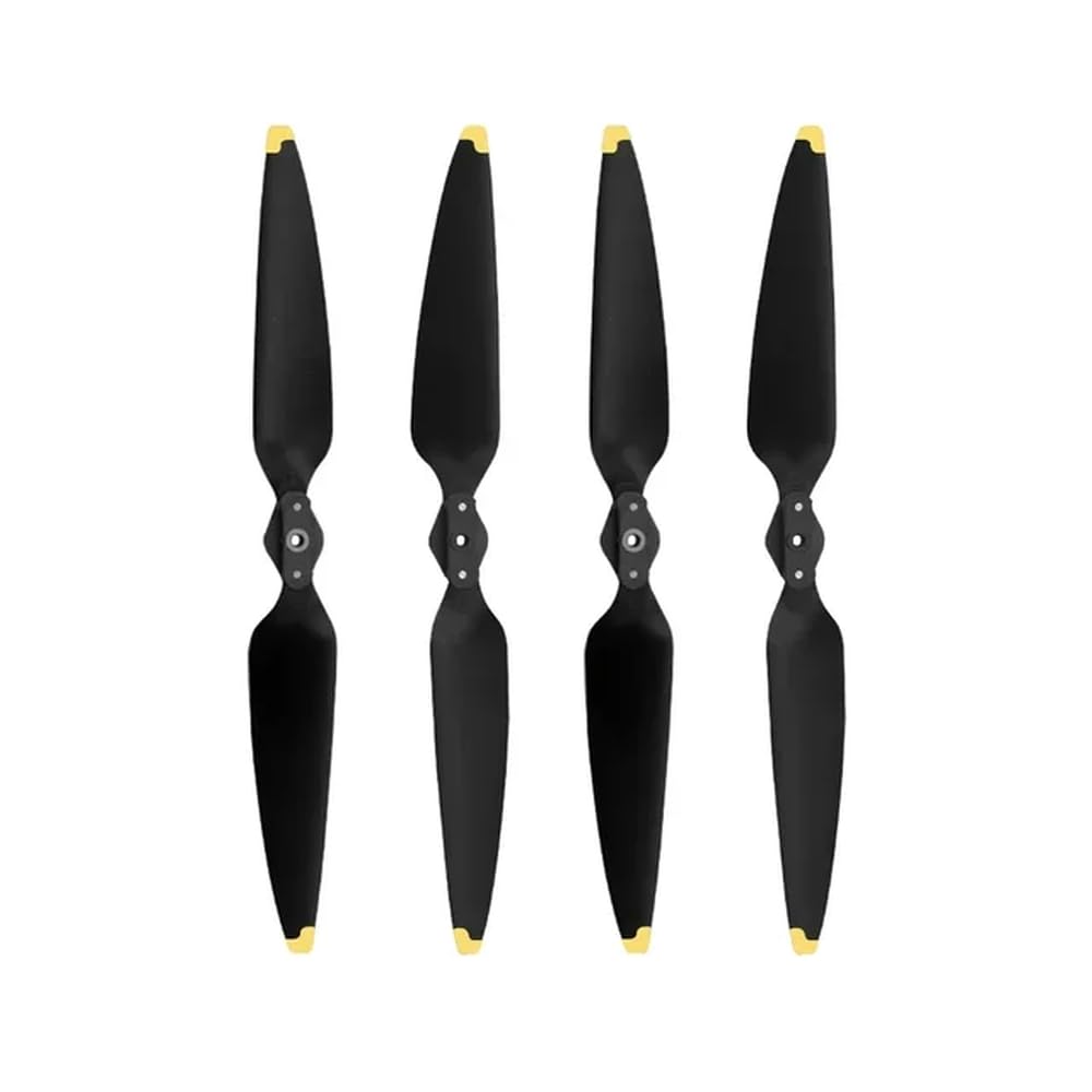 2/4 Paar geräuscharmer Propeller Kompatibel mit Air 3 Air 3S Drohnen-kompatibles Quick-Release-Klappflügel-Zubehör 8747F(2 pairs Gold) von MFHgLKT