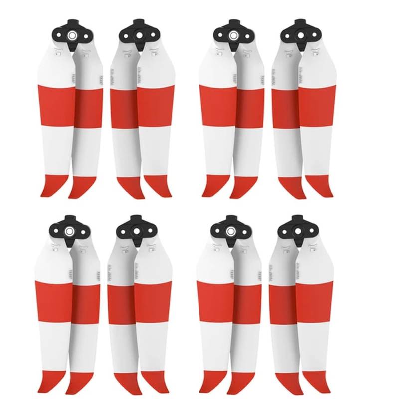 4 Paar geräuscharme 7238F-Propeller, kompatibel mit Air 2 und Air 2S Schnellspannzubehör Kompatibel mit Air2 2S-Drohnen(4 Pairs Red White) von MFHgLKT